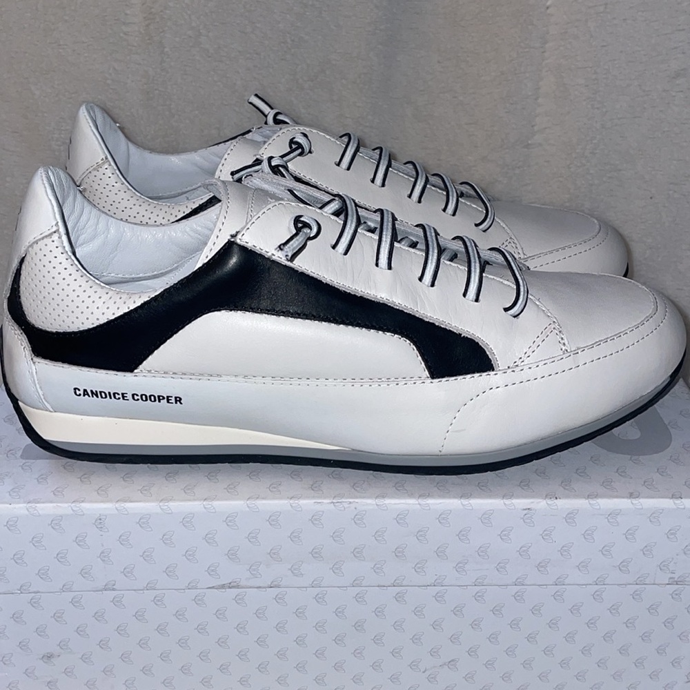 NWT Candice Cooper RUNLO FLASH - Old nappa sneakers - White-Black - Picture 10 of 16